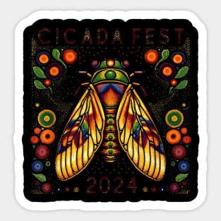 Entomology Cicada Fest 2024 Broods Xix  Xiii Lover Sticker